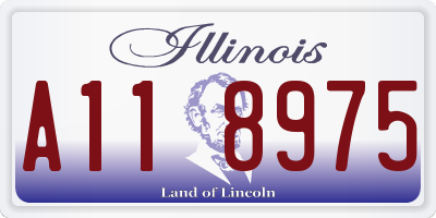 IL license plate A118975