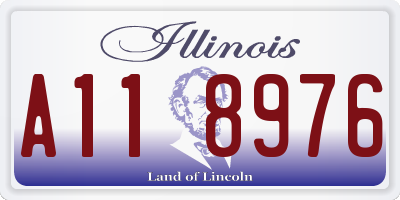 IL license plate A118976
