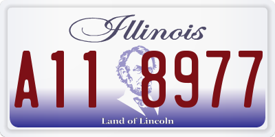 IL license plate A118977