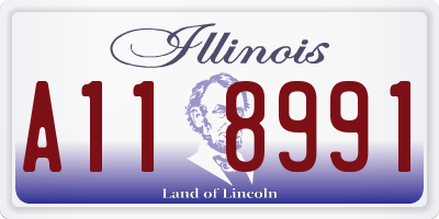 IL license plate A118991