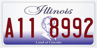 IL license plate A118992