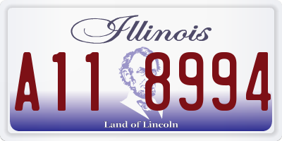 IL license plate A118994