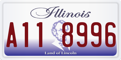IL license plate A118996