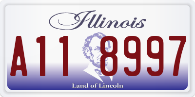 IL license plate A118997
