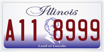 IL license plate A118999