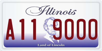 IL license plate A119000