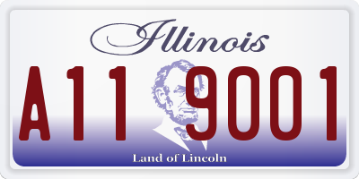 IL license plate A119001
