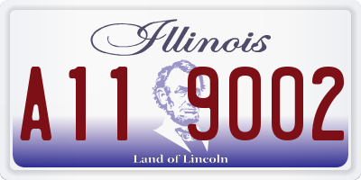 IL license plate A119002