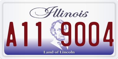 IL license plate A119004
