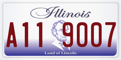 IL license plate A119007