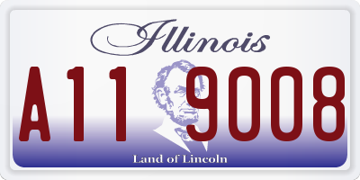IL license plate A119008