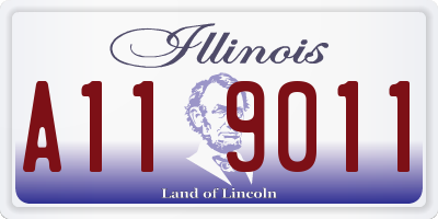 IL license plate A119011