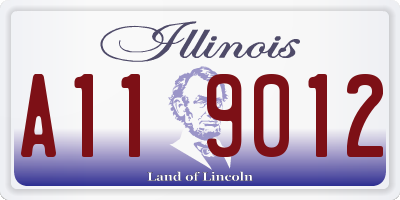 IL license plate A119012