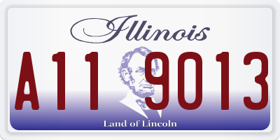 IL license plate A119013
