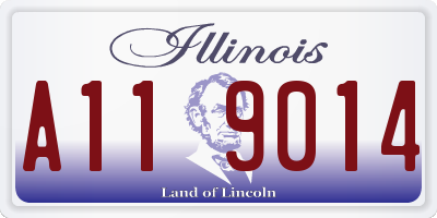 IL license plate A119014