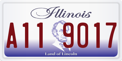 IL license plate A119017