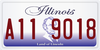 IL license plate A119018