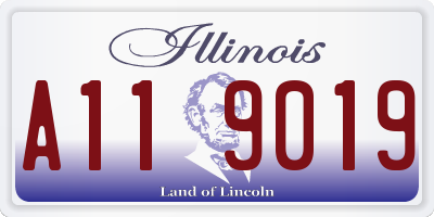 IL license plate A119019
