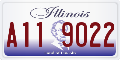 IL license plate A119022