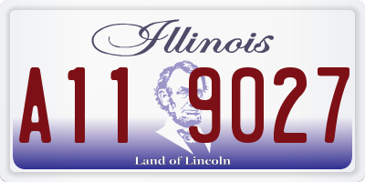 IL license plate A119027