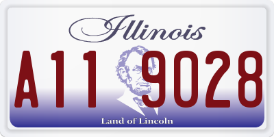 IL license plate A119028