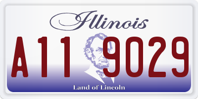 IL license plate A119029