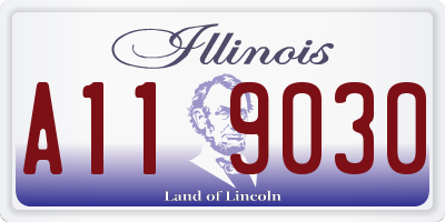 IL license plate A119030