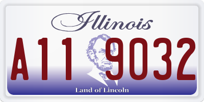 IL license plate A119032