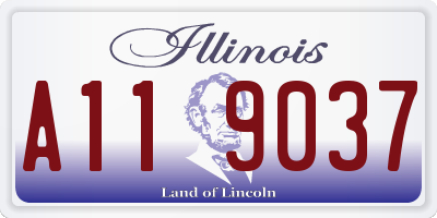 IL license plate A119037