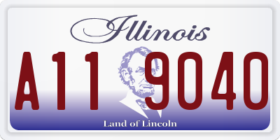 IL license plate A119040