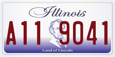 IL license plate A119041