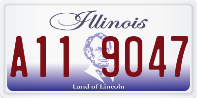 IL license plate A119047