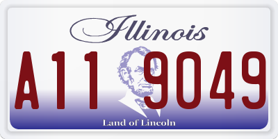 IL license plate A119049