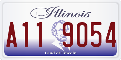 IL license plate A119054