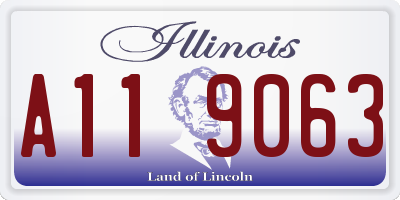 IL license plate A119063