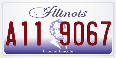 IL license plate A119067