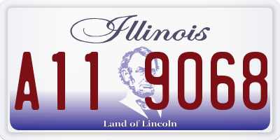 IL license plate A119068