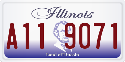 IL license plate A119071