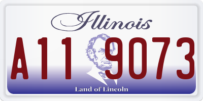 IL license plate A119073