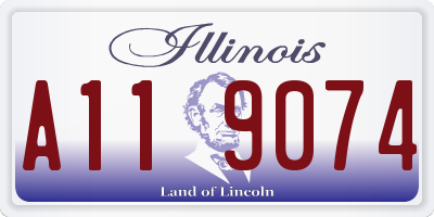 IL license plate A119074