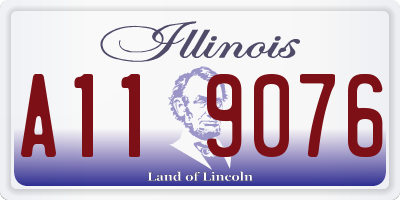 IL license plate A119076