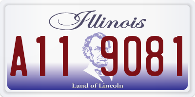 IL license plate A119081