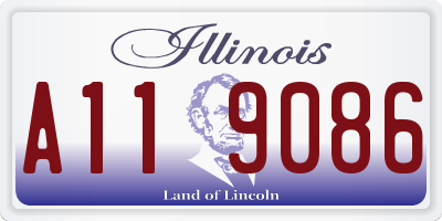 IL license plate A119086