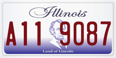 IL license plate A119087