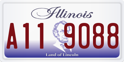 IL license plate A119088