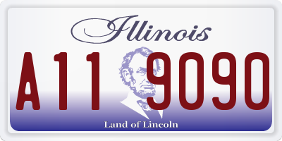 IL license plate A119090