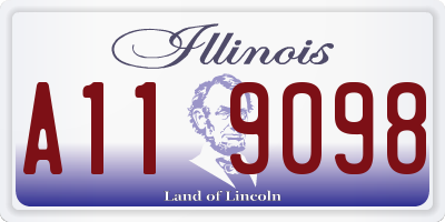 IL license plate A119098