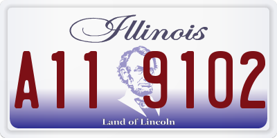 IL license plate A119102