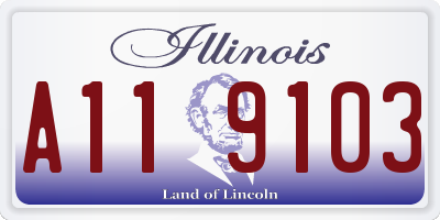 IL license plate A119103