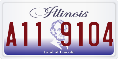 IL license plate A119104